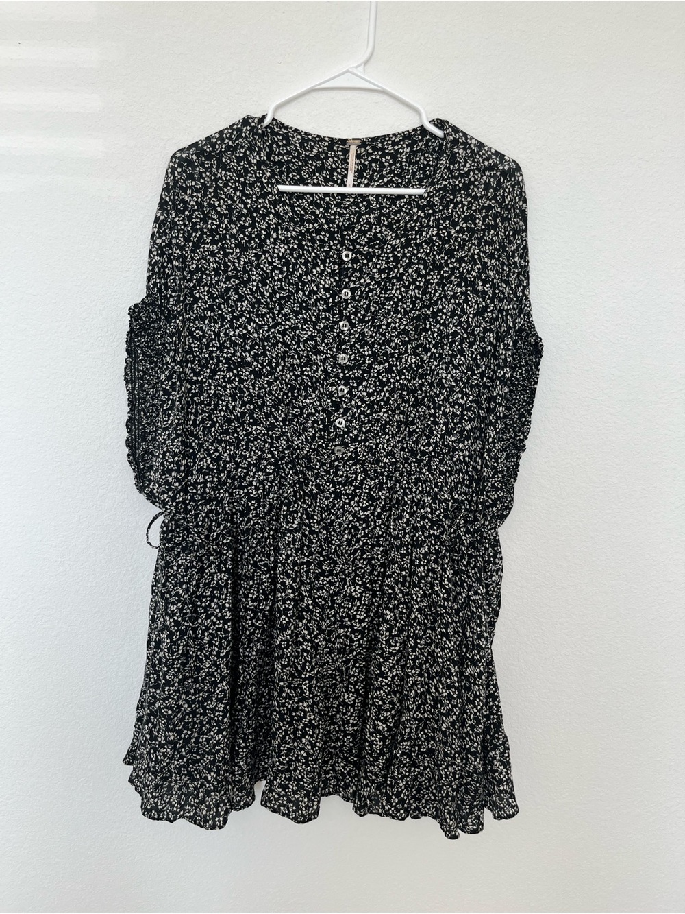 Free People Black and White Floral Dress